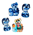 Собака 6х5 см