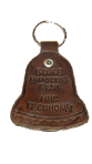 Кожаный брелок "колокольчик"