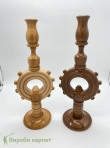 Деревянный подсвечник