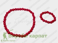 Деревянные красные бусы