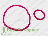 Бусы деревянные детские розовые