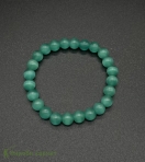 Браслет зеленый кошачий глаз 8мм