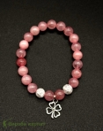 Браслет из розового кварца 8мм