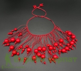 Бусы красный дождь