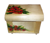 Шкатулка с маками 8х11 см.