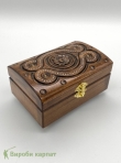 Шкатулка с резьбой 16х10см