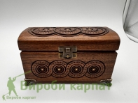 Деревянная шкатулка для украшений 16х6х9см