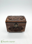 Деревянная шкатулка для украшений 12х8х9см
