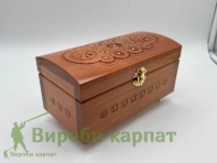 Деревянная резная шкатулка 21х8х11см