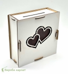 Коробка копилка сердечка