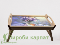 Wooden breakfast tray table