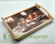 Elegant wooden tray