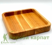 Деревянная тарелка для подачи из черешни 25×25