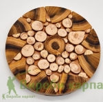 Handcrafted Wood Slice Coaster Ø 18 cm