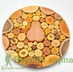 Wooden Mosaic Trivet "Pear" Design