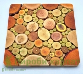 Подставка из натурального дерева 20х20