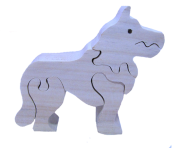 Деревянный пазл собака