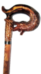 Трость Волк с резной ножкой