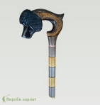 Трость ручной работы с резной головой "Собачки"