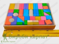 Деревянный конструктор цветной