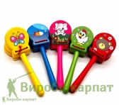 Деревянные кастаньеты на ручке