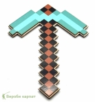 Деревянная кирка в стиле Minecraft