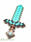 Деревянный меч в стиле Minecraft