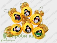 Новогодние игрушки пингвины