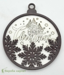 Деревянное украшение Merry Christmas