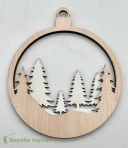 Новогодняя подвеска зимний лес