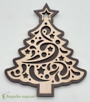 Деревянное украшение елка