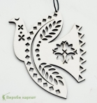 Украшение птички с узором