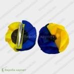 Заколка сине желтая мак