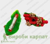Заколка мак с калиной