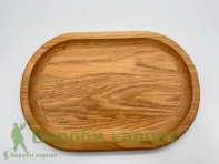 Oval wooden plate