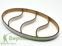 Секционная тарелка овальная