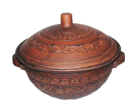 Макитра с крышкой большая