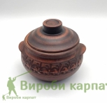 Керамический горшок с крышкой