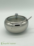 Металлическая сахарница 460гр.