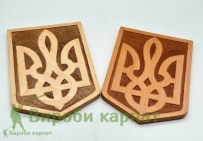 Деревянный герб Украины 26х19см