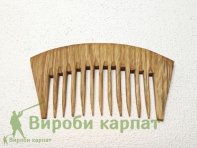 Расческа с широкими зубцами дубовая