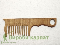 Расческа с широкими зубцами дубовая
