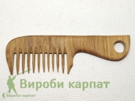 Расческа с широкими зубцами дубовая