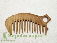 Расческа с широкими зубцами дубовая
