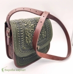 Кожаная сумка охотничья