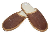 Замшевые зимние тапочки