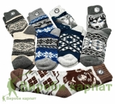 Тёплые шерстяные мужские носки с узором