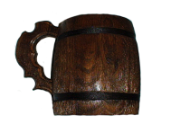 Бокал с фигурной ручкой