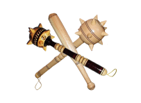 Wooden bats, mace rocket